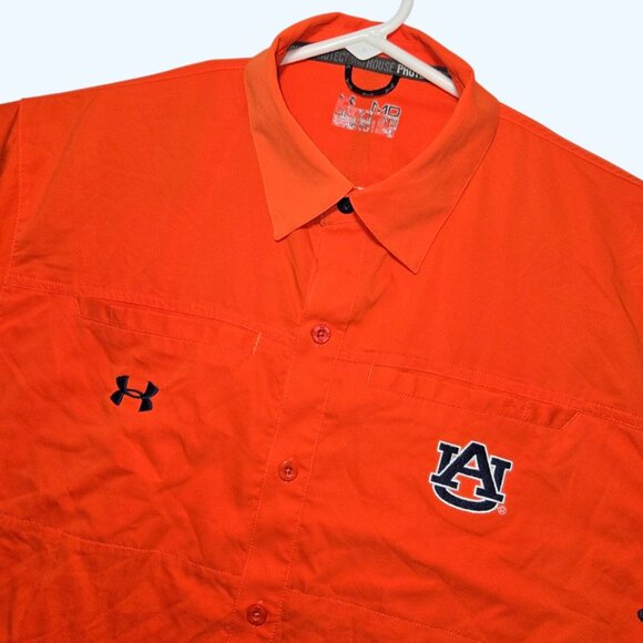 Under Armour Other - Under Armour Auburn Tigers Mens Medium Vented Button Up Shirt War Eagle UM8117